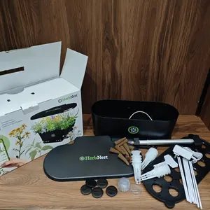 Herb Nest Kit with App | Grow Plants & Vegetables at Home with No Soil & No Mess | Ultra-Fast Hydrophonic System Hydroponic Growing Tent Grow Light