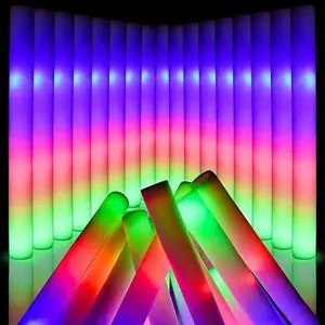25/50/100  LED Light Foam Sticks Fluorescent Sticks Party Supplies with 3 Color-changing Flash Modes Ideal for Weddings Birthdays Carnivals Concerts Camping Festivals Halloween Christmas New Year Valentine's Day
