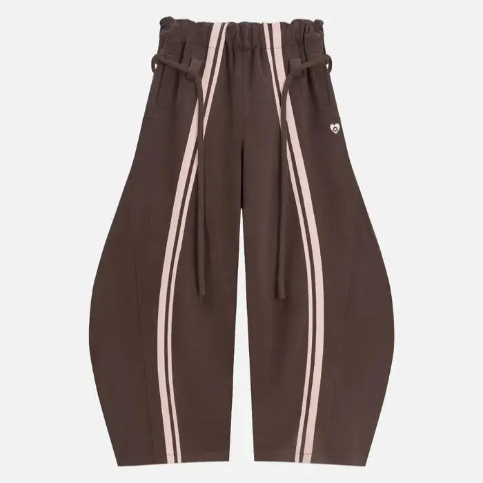 Aelfric Eden Y2K Stripe Baggy Pants 2025 Elastic Waist Trend Lantern Trouser Vintage Wide Leg Unisex Basic Bottoms,back to school shopping,clothes for back to school,first day of school outfits