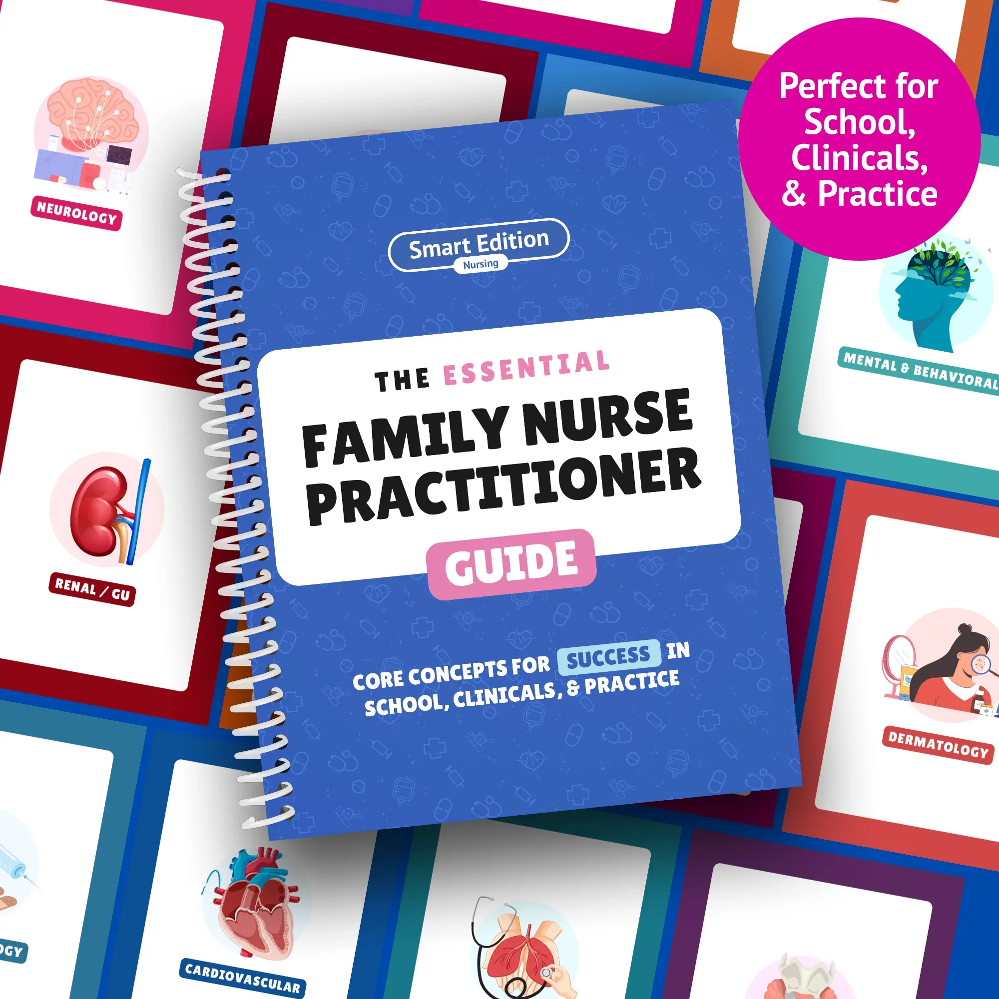 The Essential Family Nurse Practitioner Guide, Print Book for School Use - Customized, Organized Practice Resource, Desk Reference, Daily Desk Ref