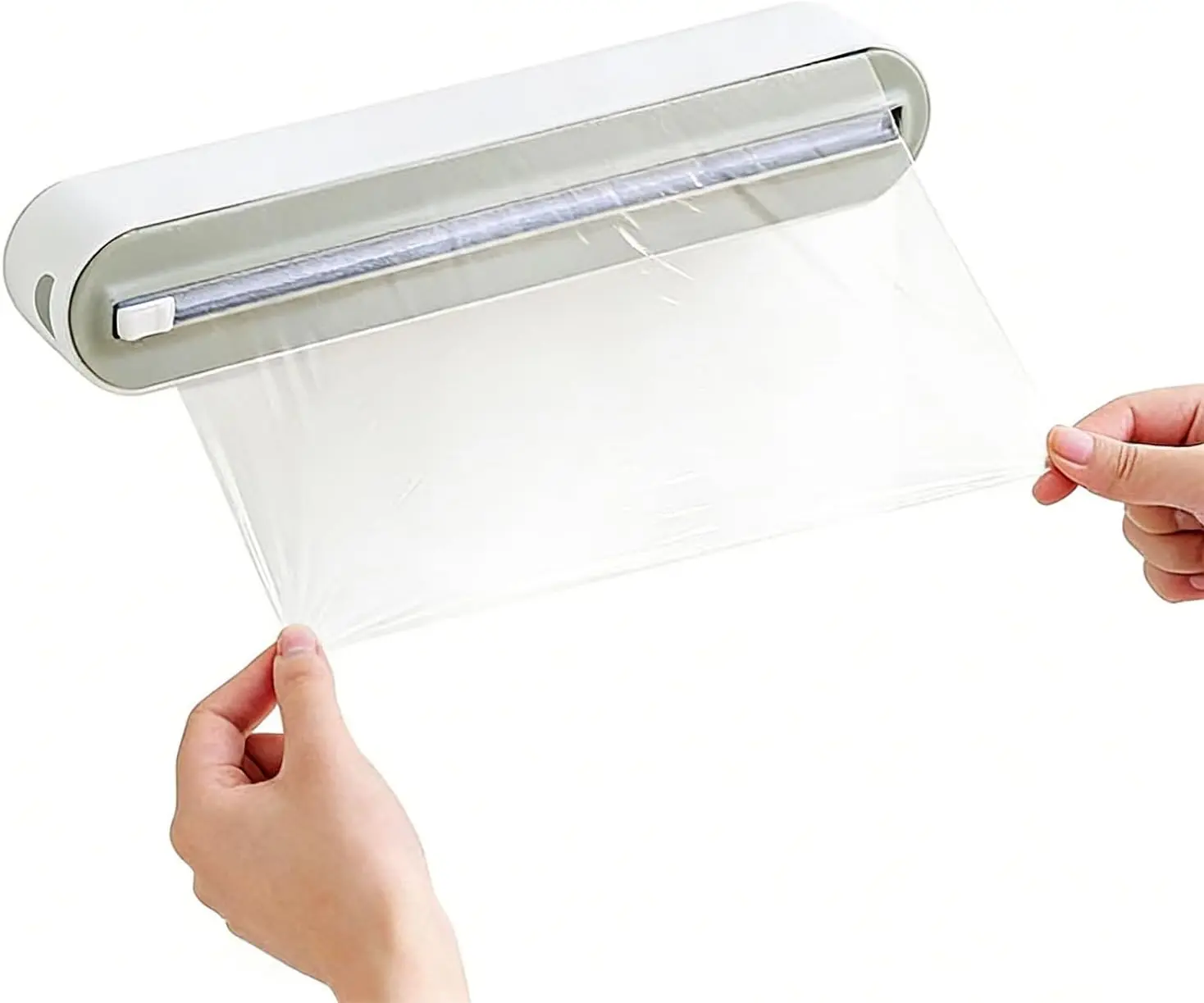 Magnetic Kitchen Wrap Dispenser with Cutter - Modern, Adjustable Size Aluminum Foil Organizer, Multipurpose Countertop Utensils Holder for Plastic Wrap, Wax Paper, Kitchen Cooking Accessories