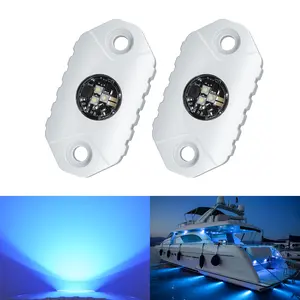 4WDKING LED Boat Interior Lights Marine Deck Cockpit Courtesy Light IP68 Waterproof Underwater Boat Lighting 9-36V for Yacht, Kayak, Sailboat, Fishing, Pontoon, Pool