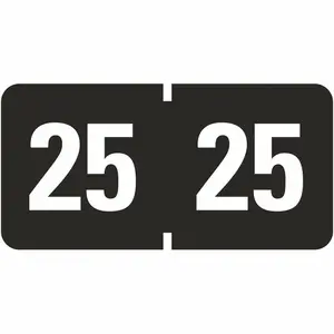212 MAIN Smead ETYJ Series Color Coded YR-25 Label Roll, 1.5x0.75", Laminate Coat, Laminated, Scored Edge, Wrap-Around, Year Labeling