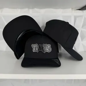 TRAKAS plate SnapBack hat-black