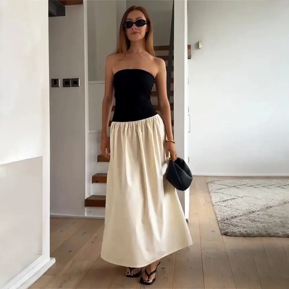 Olivia Splice A-Line Maxi Dress