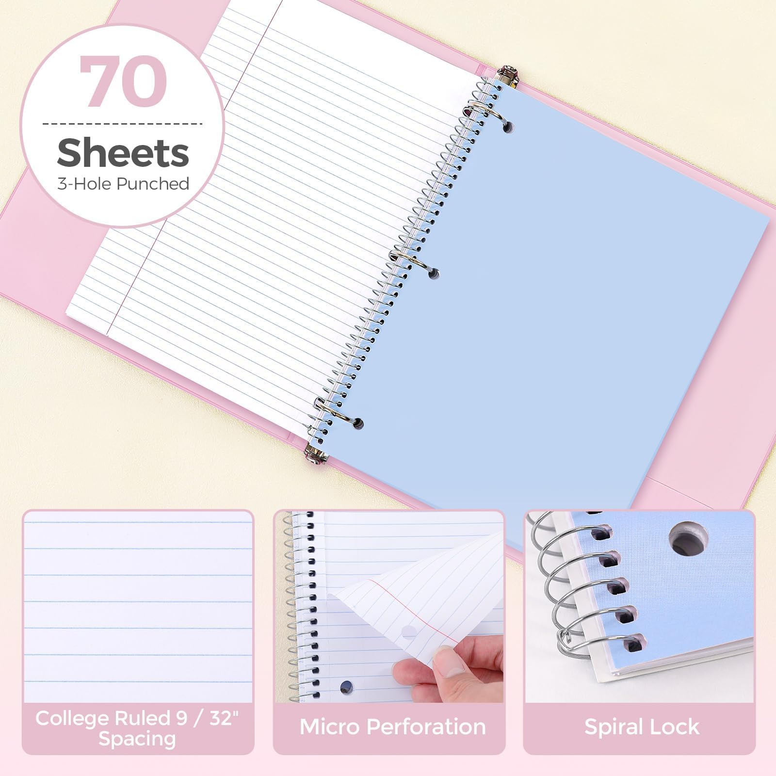 SKYDUE Aesthetic School Supplies Bundle - 1" Binder, 2 File Folders, 3 Notebooks, 8 Dividers, Pencil Pouch - Classroom Supplies, Office Study Materials for Back to School Essentials,back to school haul,college school supplies,back to school shopping SKYDUE Aesthetic School Supplies Bundle - 1" Binder, 2 File Folders, 3 Notebooks, 8 Dividers, Pencil Pouch - Classroom Supplies, Office Study Materials for Back to School Essentials,back to school haul,college school supplies,back to school shopping