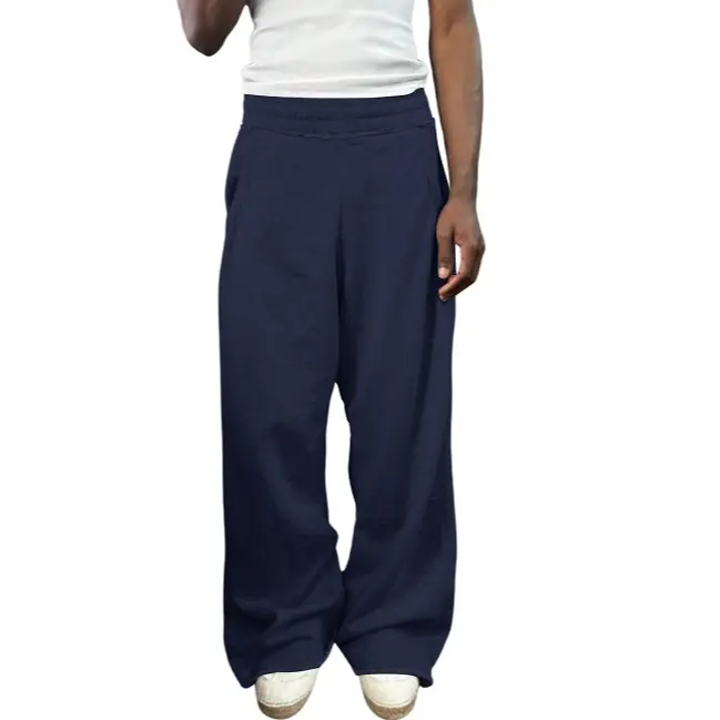 Unisex Baggy Sweatpants Ripped Elastic Waist Wide Leg Lounge Joggers Track 2026