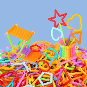 360pcs/720pcs Intelligent STEM Building Block Set, Colorful Interlocking Toy, Plastic Geometric Shapes, Perfect Birthday Gift, Holiday Present, Creative Building Blocks