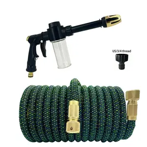 High-Pressure Garden Water Gun, Automatic Retractable Hose Pipe, Soft Tube for Gardening & Car Washing, Magic Spray Nozzle