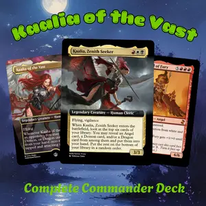 MTG Commander Deck: Kaalia of the Vast MTG Proxy Deck – Angel Demon Dragon Theme 100 Cards Commander EDH Build – Upping the Average Power Deck – Mardu Fantasy Art Set – Perfect Gift for Magic Fans & Collectors