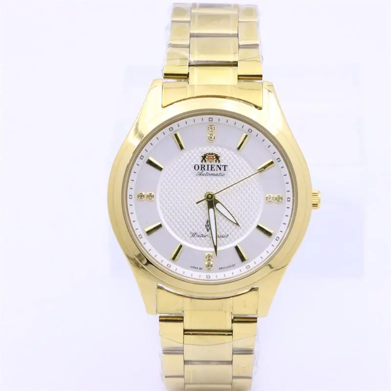 Men's Luxury Business Analog Watch, Automatic Tourbillon Mechanical Movement, Full Gold Stainless Steel Bracelet, Diamond-Accented Roman Dial, Sapphire Crystal, 2-Tone Mechanical Watches, Diamond-Accented Dial, Automatic Mechanical Movement