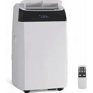 14,000 BTU Inverter Portable Air Conditioner, Dual Hose with Heat Pump, Energy Efficient Smart AC Unit for Rooms Up to 450 sq.ft, Quiet Cooling & Dehumidifier with Remote