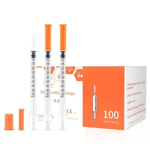 U-100 1/2ml Pet Care Syringe 31G 5/16 Inch, Hygienic Dispensing Tool for Small Pets, 100 Pack