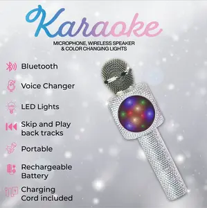Wireless Karaoke Sing-a-Long Microphone with Voice Changer & Bluetooth Speaker