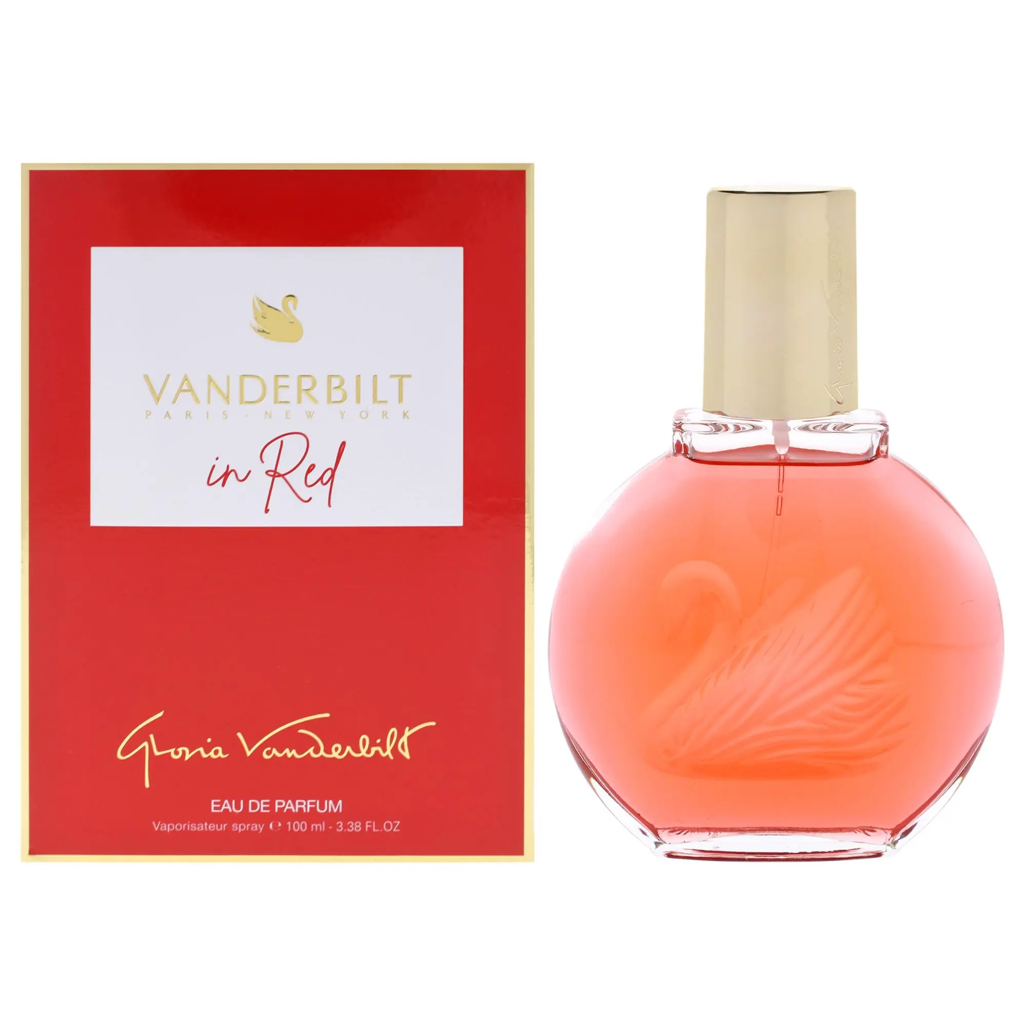 Gloria Vanderbilt Vanderbilt In Red Eau de Parfum Vaporisateur Spray for Women, Sophisticated Scent, 3.38 fl oz (100 ml), Spray Bottle