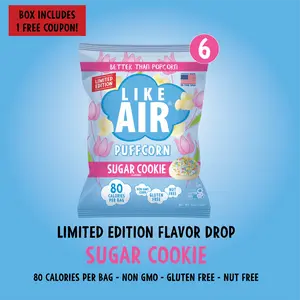 Sugar Cookie Puffcorn Single Serve - 6 bags - Like Air Puffcorn