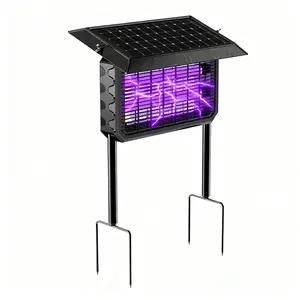 Solar Bug Zapper Outdoor -Detachable 5000V XL IPX5 Solar & 8000mAh Battery, Waterproof Mosquito Killer Fly Trap for Outdoor, Patio, Camping & Indoor