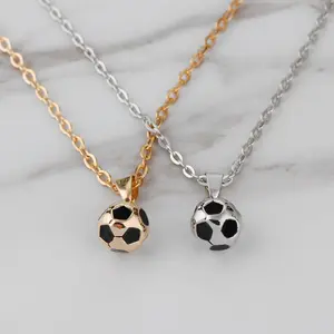 【springtok】Soccer necklace round pendant for men and women, daily matching