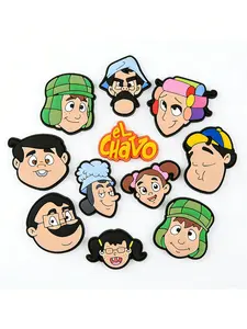 4-22pcs Cartoon El Chavo PVC Soft Shoe Charms Set, Perfect for Shoes Wristbands Bags Accessories, Ideal Birthday Christmas Gift，Includes El Chavo Doña Florinda character party gifts