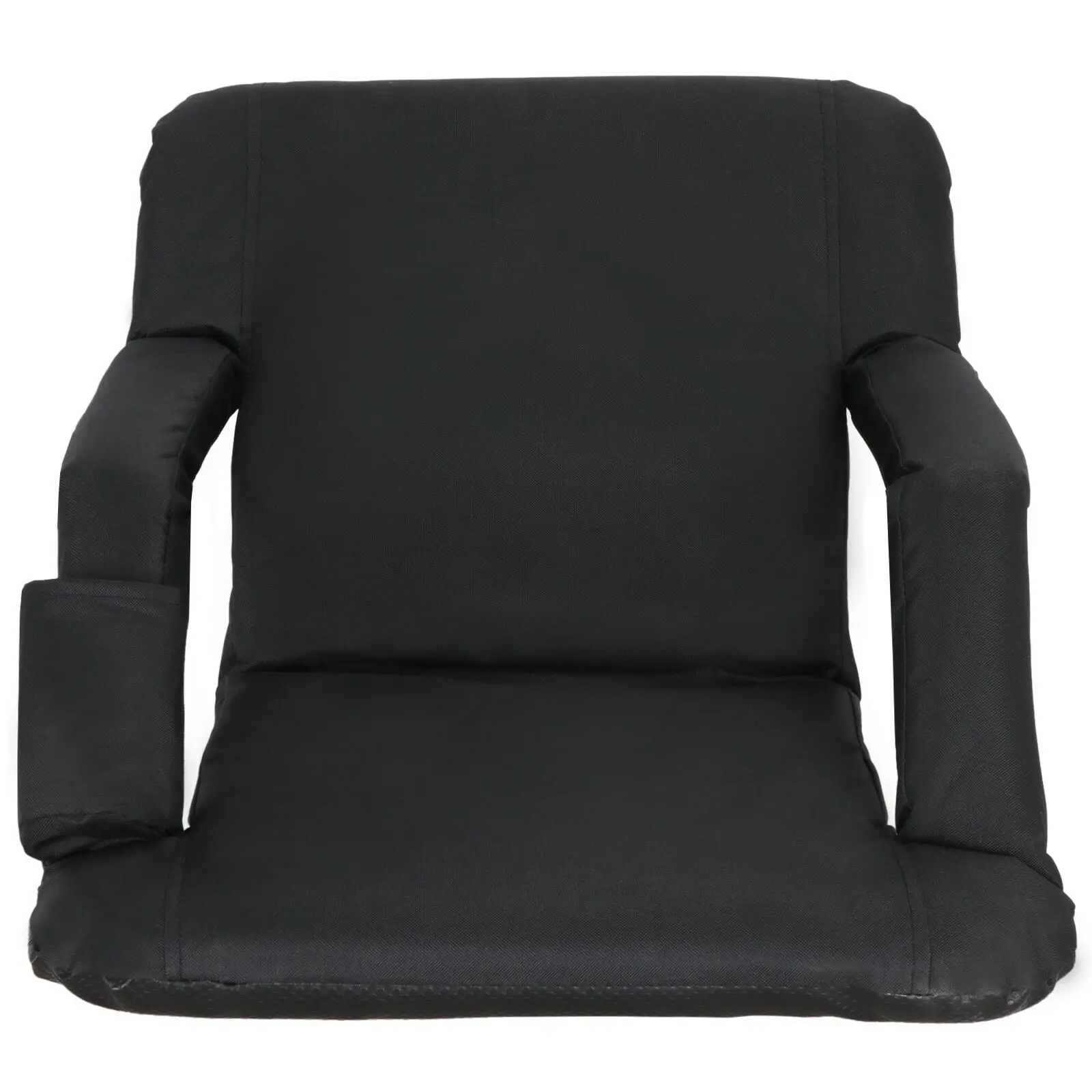 Lightweight Foldable Polyester Stadium Seat, 5-Position Reclining Bleacher Chair with Padded Cushion and Back Support, Portable for Camping and Outdoor Events, Supports 280 lbs, Portable Camping Chair, Camping Folding Chair