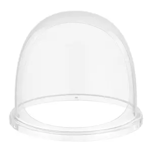 VEVOR Cotton Candy Machine Cover, Transparent Acrylic Dome Bubble Shield, Cotton Candy Machine Bubble Shield Compatible with 15inch Cottons Candies Machines Bowl for Party, Shops, Bottom Groove Design