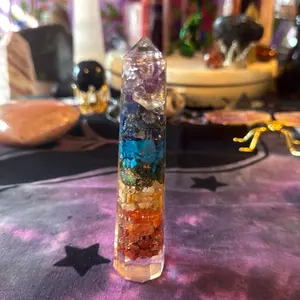 Chakra Balancing Resin Wand – Healing & Energy Alignment