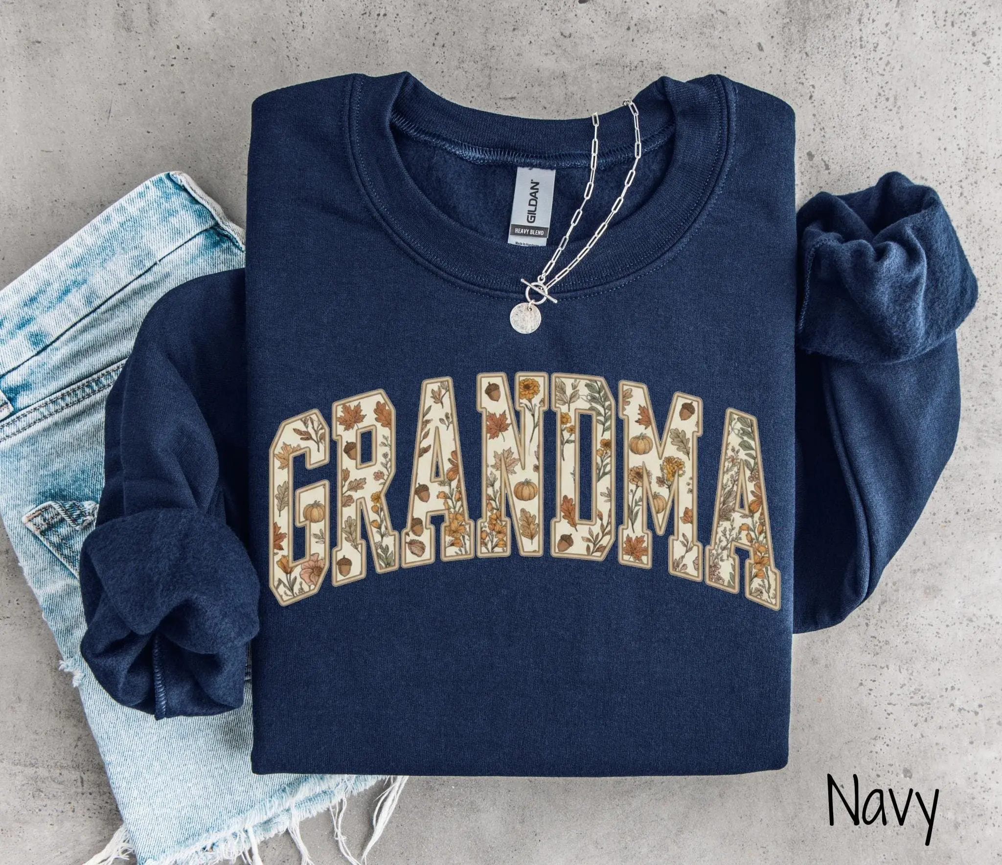 Floral Fall Grandma Sweater, Floral Grandma Sweater, Grandma Sweatshirt