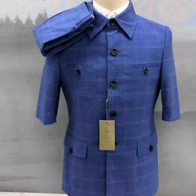 Suits for Men Menswear Linen Hooded