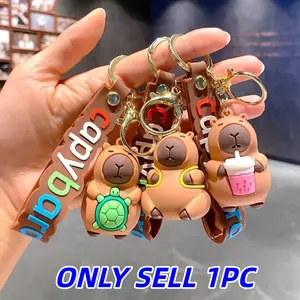 Creative Capybara Keychain Bag Pendant Set, Cute Couple Phone Charm, Car Keyring Accessories, Cute Keychain Accessory, Keychain for Bags, Perfect Gift for Friends & Family