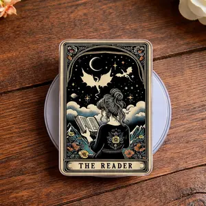 Mystical The Reader Tarot Card Magsafe Phone Grip - Magnetic Pop Socket & Kickstand - Book Lover Gift