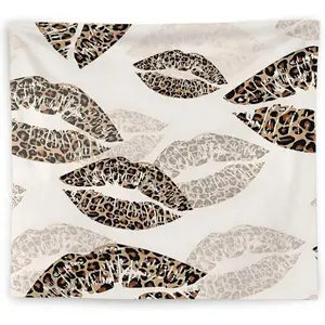 Black And White Kiss Lips Tapestry Wall Hanging, Funky Makeup Wall Decor,Fashion Aesthetic Horizontal Wall Tapestry Hanging,Modern Pattern Print Art Tapestries,Vintage Wall Decor Banner For Living Room Bedroom Dorm Indoor Home Outdoor Decor， bedroom decor