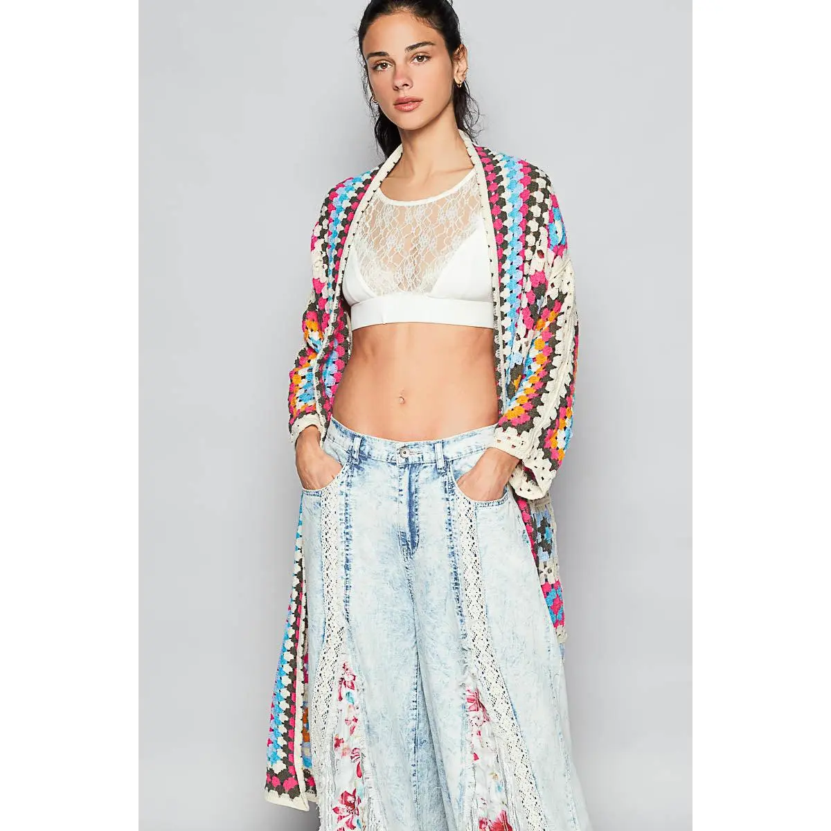 Crochet Multi-Colored Cardigan