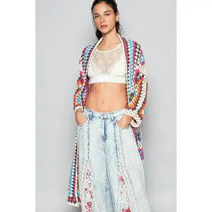 Crochet Multi-Colored Cardigan