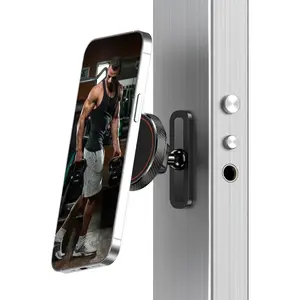 Gym Magnetic Phone Holder for Magsafe,360 Adjustable, Compatible with 4.7-6.5" Smartphones, Alloy Base and Joint, Black-Christmas gift, New Year Gift #SummerVibes