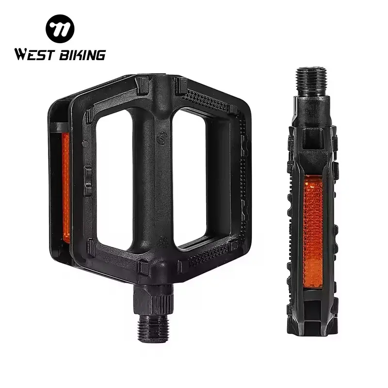 WEST BIKING High Quality Portable Double DU Pedals for MTB & Road Bike Alloy Material Cycling Mountain Bike Parts Bmx Parts Bike Accessory
