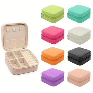 Small Jewelry Box, Travel Portable Jewelry Case for Ring, Pendant, Earring, Necklace, Bracelet Organizer Storage Holder Boxes, Jewelry Storage Unit, Gifts Box for Girls and Women -Jewelry Making Display & Packaging Supplies