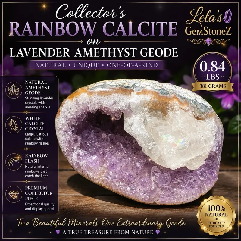 Genuine Amethyst Geode Cluster - 8in Large Natural Crystal Specimen with Unique Purple Inclusions, Size & Shape Variations, Home & House Decor Statement Item, Boosts Self-Esteem, Increases Physical Energy