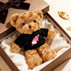 Personalized Teddy Bear, 11-Inch Teddy Bear (Including Clothing), Wedding Decoration Teddy Bear, Soft Cuddly Gift, Perfect Personalized Gift For Valentine's Day, Birthday, Christmas, Suitable For Various Occasions, Stuffed Animal Gift