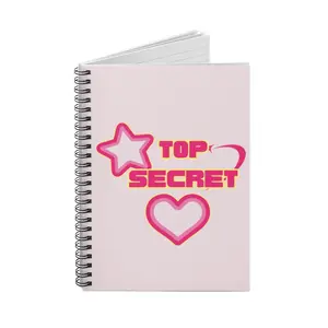 Top Secret Notebook journal pink for writing and notes