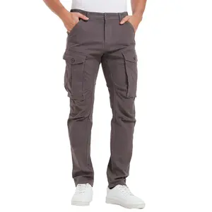 Plaid&Plain Men's and Women's Cargo Pants - Slim Fit Cargo Pants For Men, 3D Shape, Multiple Pockets, Articulated Knees, Stretchy Fabric, Work Pants Cargo C804