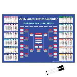 2026 Fan-Made Football Match Calendar Poster, 29.53x19.69in, Waterproof Design, High-Definition Printing, Home Decoration, Ideal Father's Day Gift for Living Room, Bar