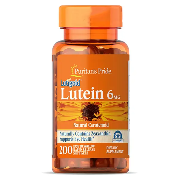Lutein 6mg with Zeaxanthin Softgels, Carotenoid Eye Health Supplement for Men & Women, Vision & Antioxidant Support, 200 Rapid Release Softgels