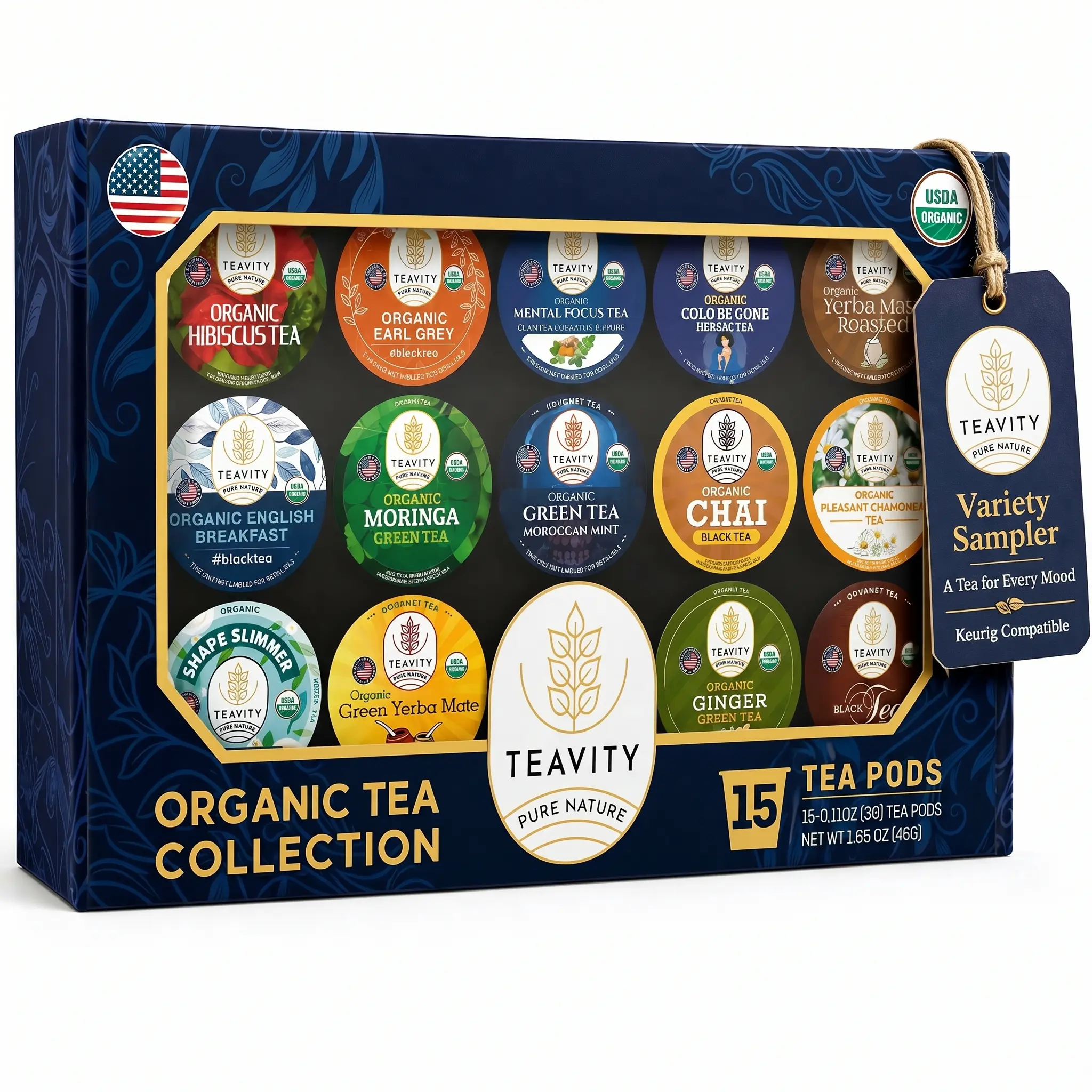 Tea Pods for Keurig Variety Sampler Gift Box