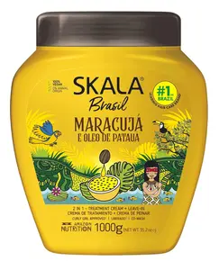Skala Brasil Maracuja 2-in-1 Conditioning Treatment & Cream for 3ABC Curls Vegan Sulfate-Free Formula with Maracuja Seed Oil 35.2 oz - Conditioner