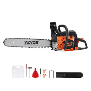 VEVOR 62 cc Gas Chainsaw, 20 inch Gas Powered Chainsaw, 3.8 HP Power Chain Saw with Non - Slip Handle, Gas - Powered Chainsaws with Dual Fuel Tanks, For Wood Cutting, Tree Trimming, and Land ClearingVEVOR Super Brand Day