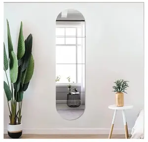 Full Body Mirrors for Walls, 12x12 4pcs Acrylic Plexiglass Mirror Wall Mounted Full Length Frameless Mirror Makeup Large Long Mirror for Walls Home