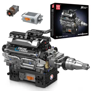 Mould King 10205 V12 Engine Motor Model Building Block STEM Engineering MOC Gift Adult Kid Toy 733 Pcs springtok
