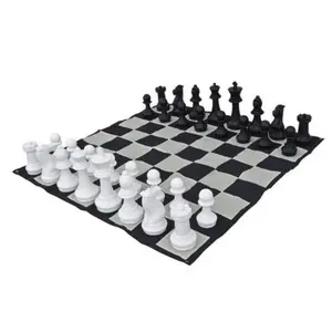 WE Games Extra Large Garden Chess Pieces with Board - 25 in. King