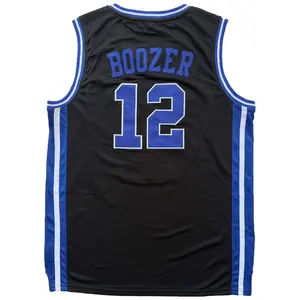 2026 New Men Sport Jersey Boozer #12 Basketball Embroidery Black White S~XXL
