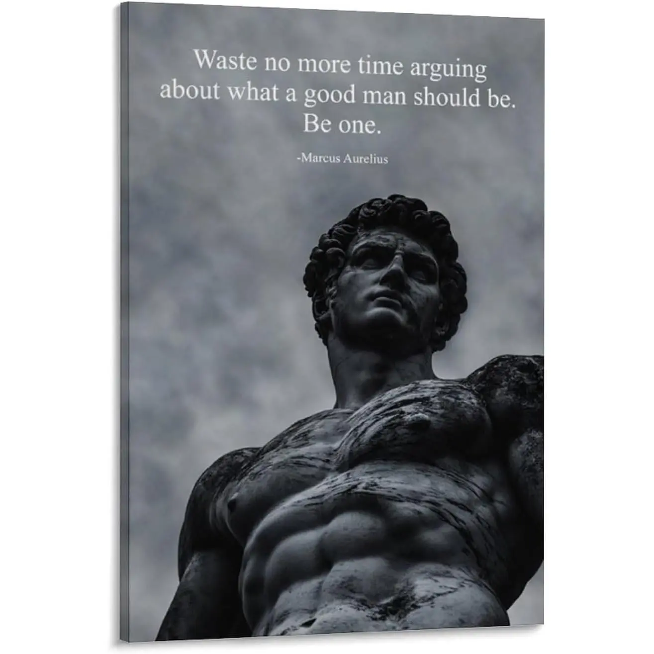 Roman Emperor Marcus Aurelius Inspirational Quotes Decorative Multi-Size Wall Art Print - 5-Size Customizable Canvas Poster, Home Decor Garden Gift for Home Supplies, Wall Decor, Office